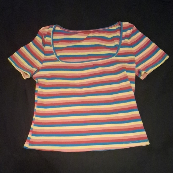SHEIN Tops - Striped Multicolor Women's Top